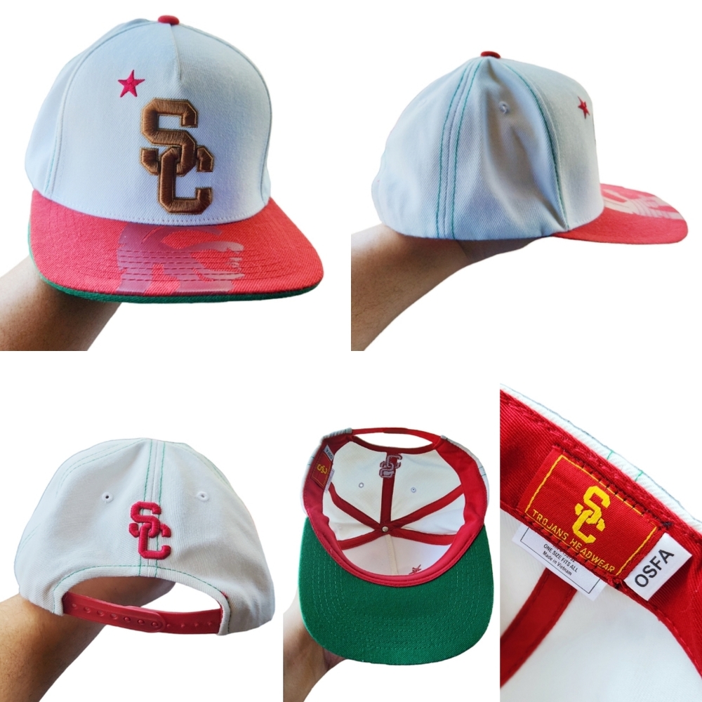 VTG Rare USC Trojans Headwear OSFA Snapback NCAA College University Stitched